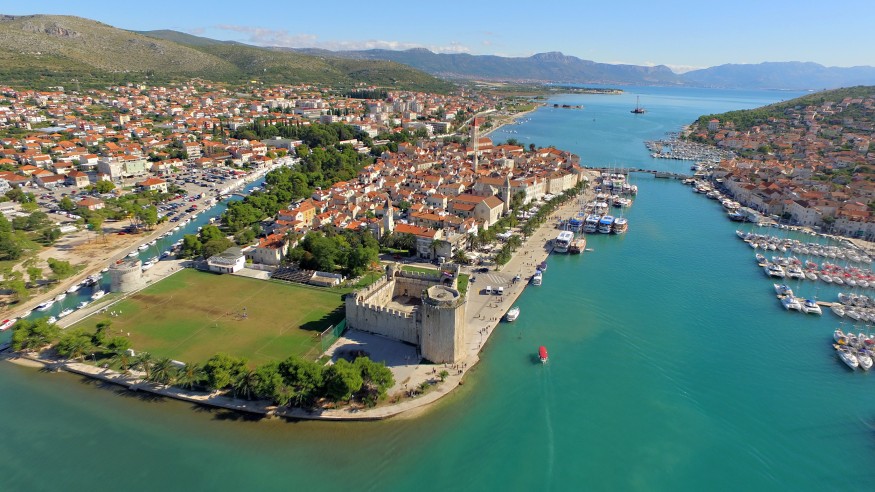 Trogir, Croatia - All seasons Balkans road trip 15 days via Croatia Bosnia Montenegro from Zagreb. Monterrasol Travel minivan small group tour.