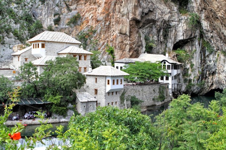 Blagaj, Bosnia and Herzegovina - All seasons 8 days Bosnia +Montenegro +Albania mini tour from Sarajevo. Monterrasol Travel small group tour in minivan.