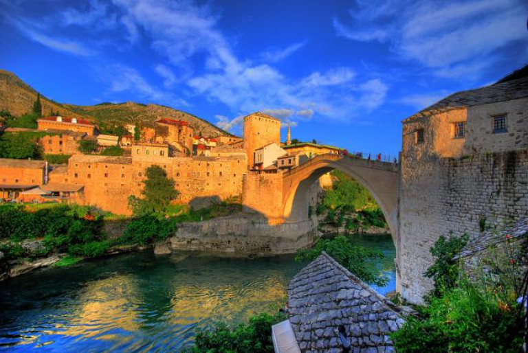 Mostar, Bosnia and Herzegovina - Day trip from Kotor to Mostar and Blagaj. Minivan small group tour by Monterrasol Travel.