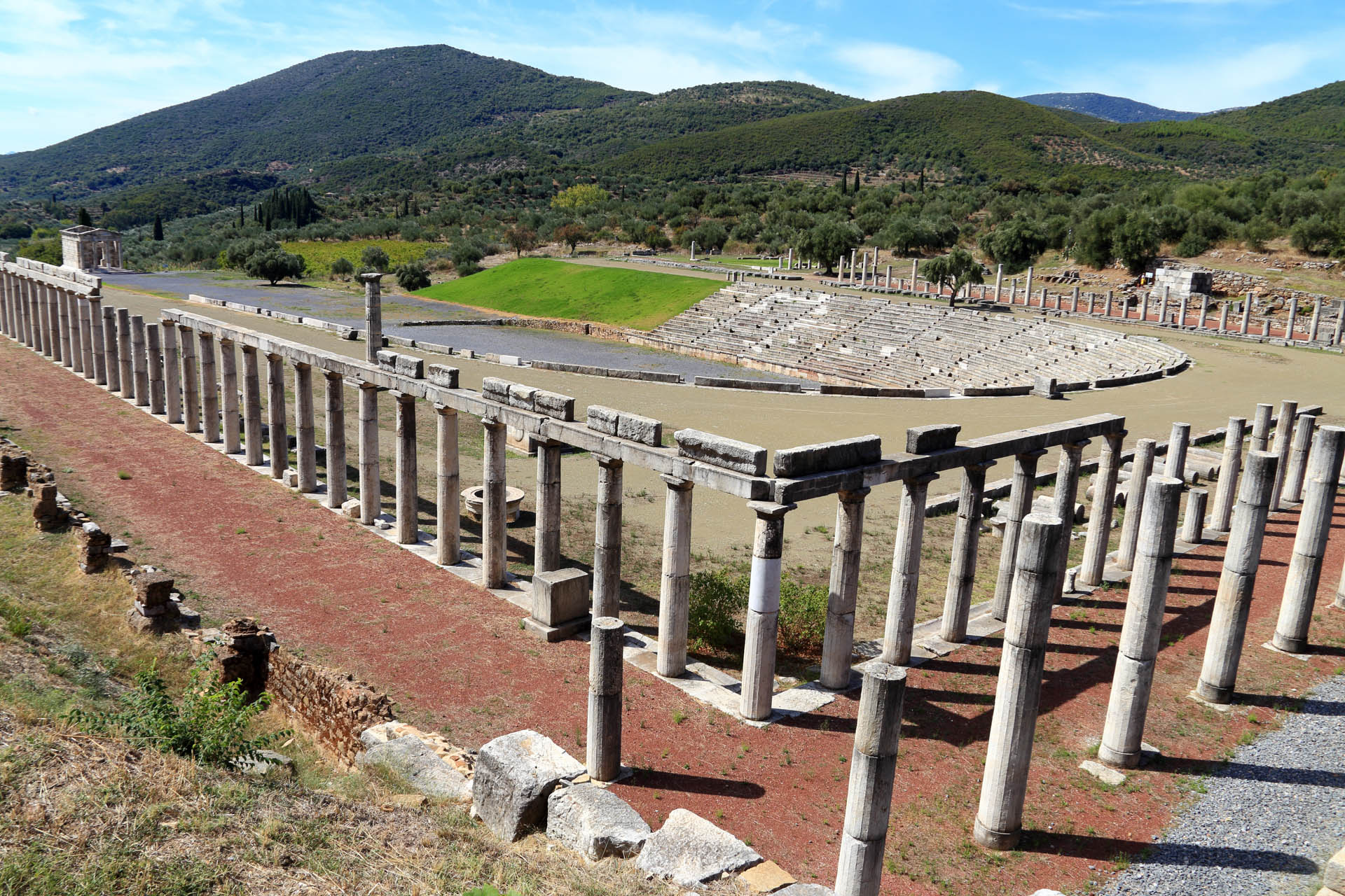 Messene, Greece - Greece +Albania off-season UNESCO sites tour 22 days from Athens. Monterrasol Travel minivan small group tour.